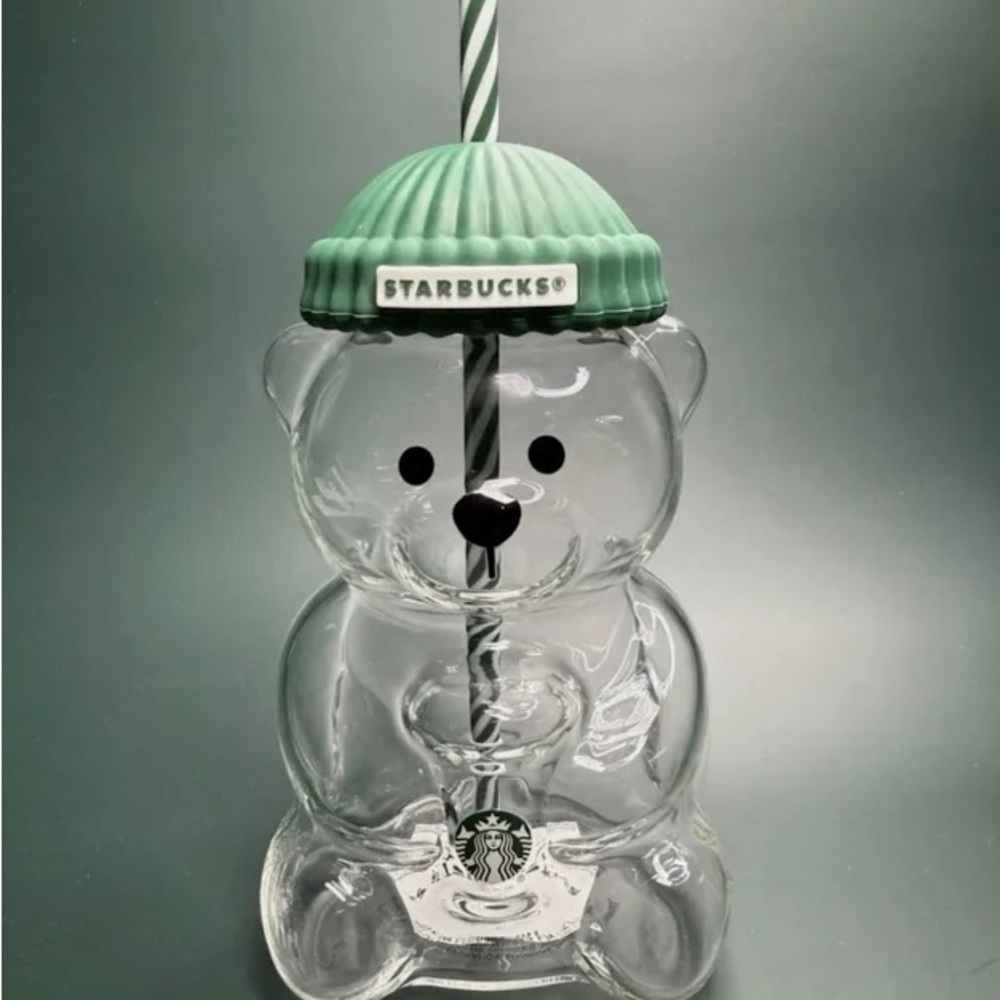 Starbucks Bearista Bear Glass Tumbler